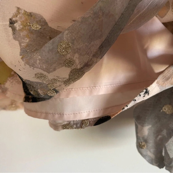 BTFL-Life pink metallic long sleeve blouse size small - Picture 7 of 9